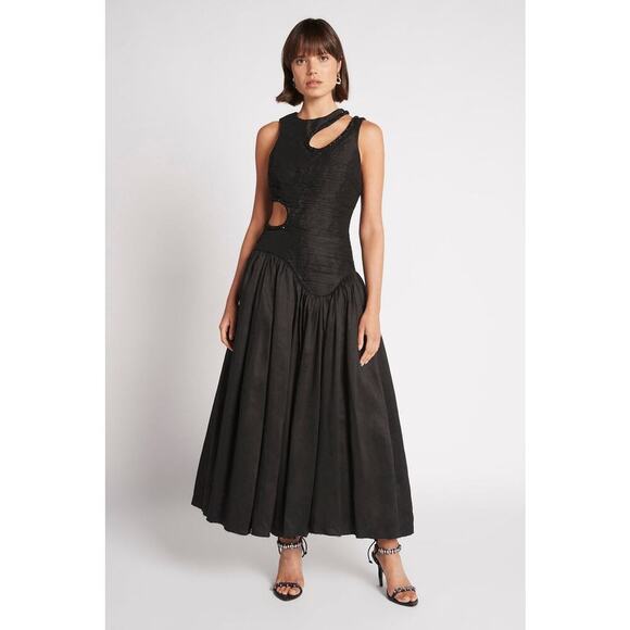 Aje Dresses & Skirts - New Aje Jolie Abstract Cut Out Women's Black Dress Size 6 /US 2 NWT